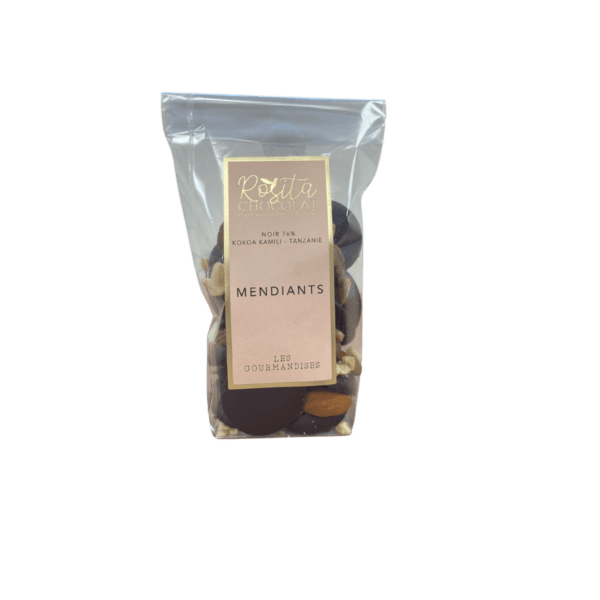 Photo sachet mendiants noir 76% détouré
