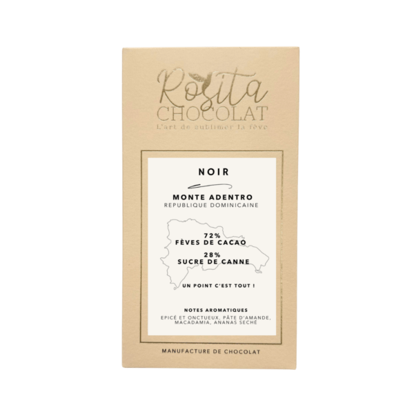 Packaging tablette de chocolat noir 72% Monte Adentro