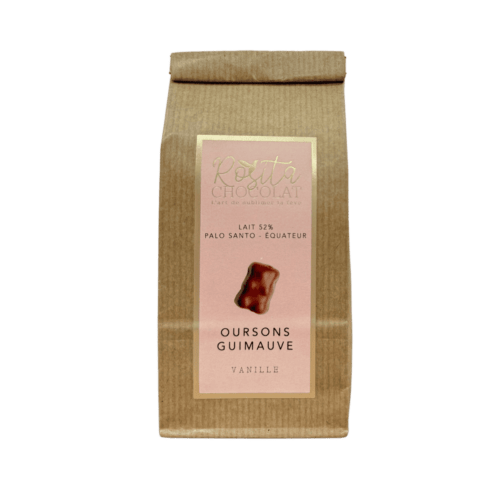 Photo sachet ourson guimauve vanille lait 52% détouré