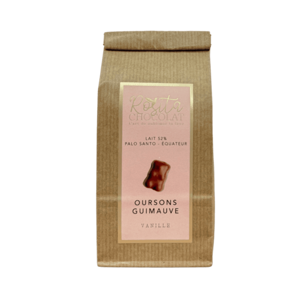 Photo sachet ourson guimauve vanille lait 52% détouré